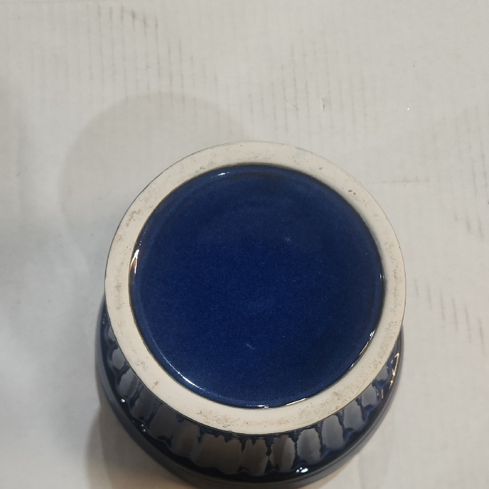Deep Blue Ceramic Vase - Picture 3 of 3